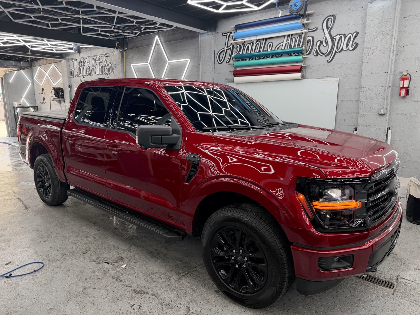Clean Buff X window tint install on a Ford